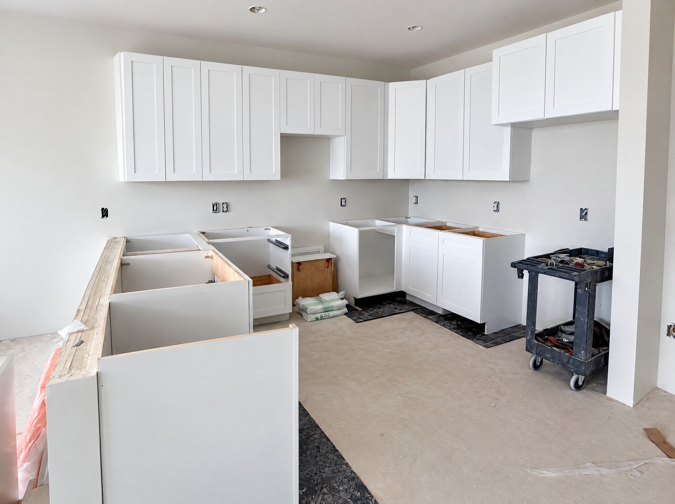 White shaker run during install — MCB project, not a named address